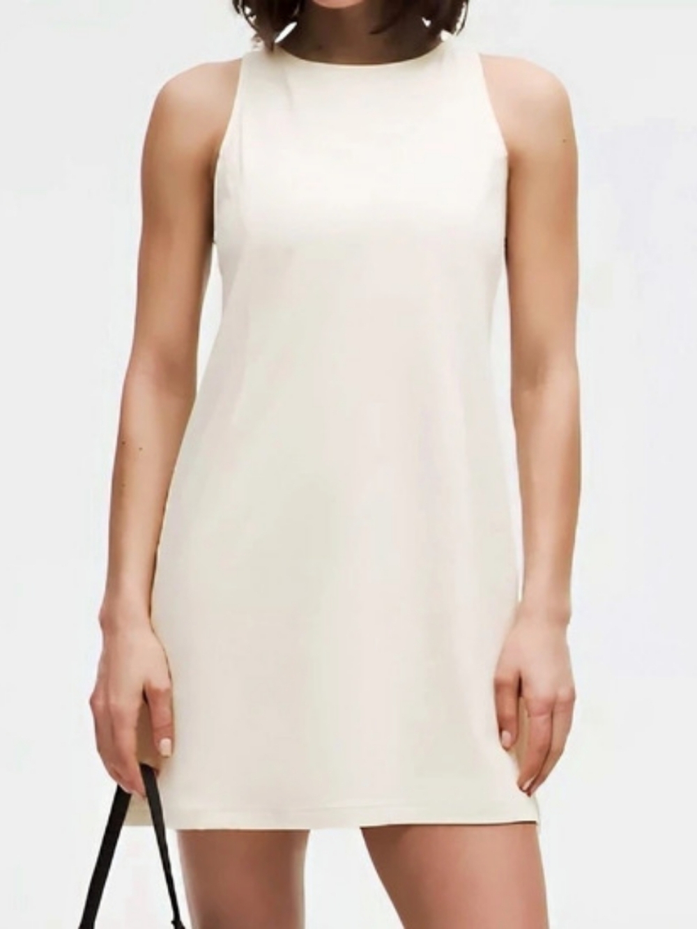 lululemon Organic Cotton Cinched-Waist Dress, Light Ivory, Size Small